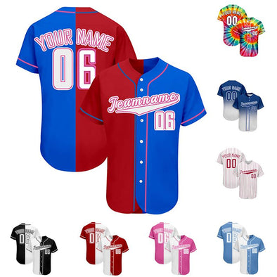 Custom Baseball Jersey Button Down, Personalized Printed Baseball Shirts Sports Uniform for Men Women Youth