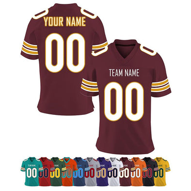 Custom Football Jerseys for Men, Personalized Sport Shirts Add Team Name Number Women/Youth