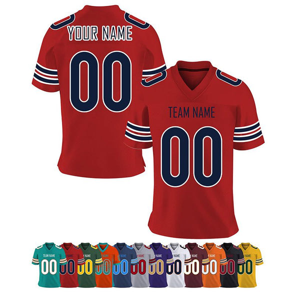 Custom Football Jerseys for Men, Personalized Sport Shirts Add Team Name Number Women/Youth