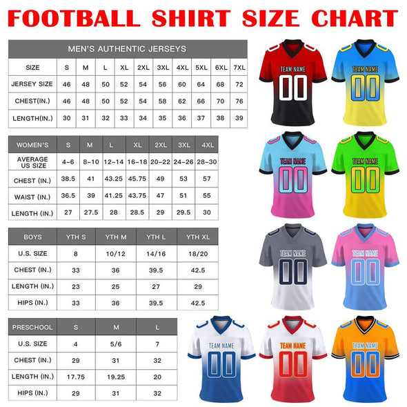 Custom Football Jerseys for Men, Personalized Sport Shirts Add Team Name Number Women/Youth