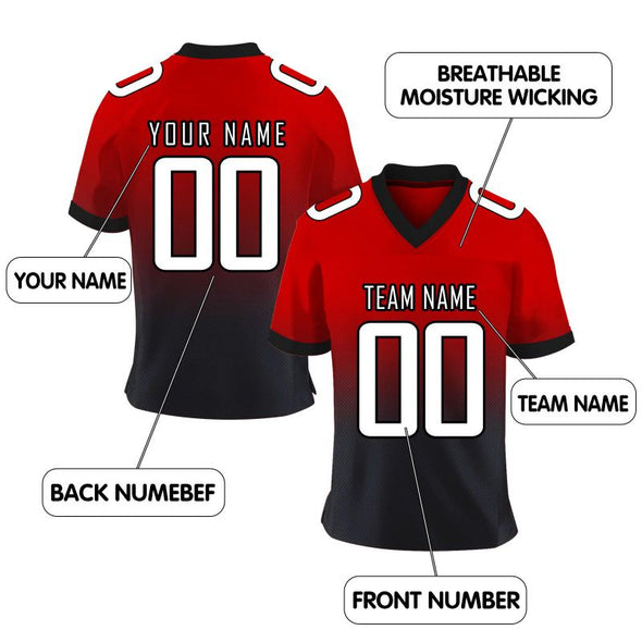 Custom Football Jerseys for Men, Personalized Sport Shirts Add Team Name Number Women/Youth