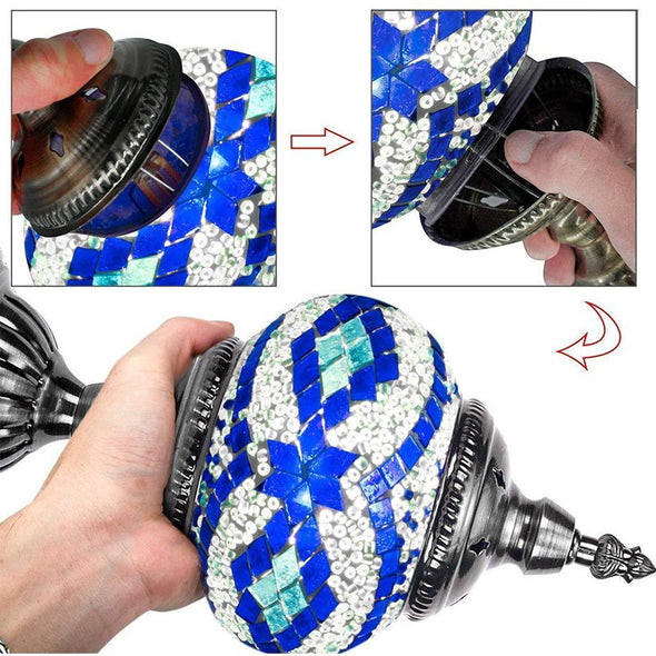 Mosaic Lamp-Handmade Turkish Mosaic Table Lamp for Room Decoration