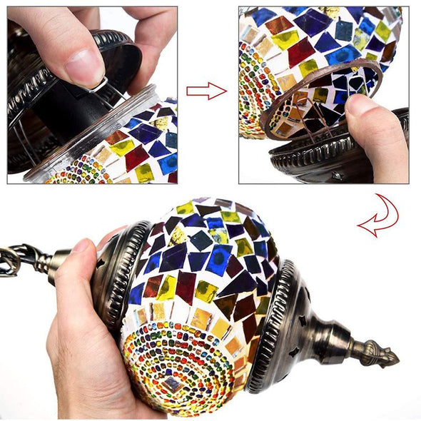 Mosaic Lamp-Handmade Turkish Mosaic Table Lamp for Room Decoration