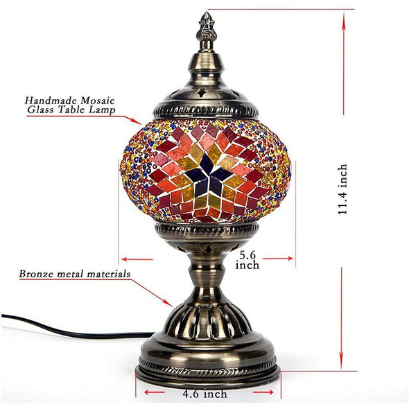Mosaic Lamp-Handmade Turkish Mosaic Table Lamp for Room Decoration