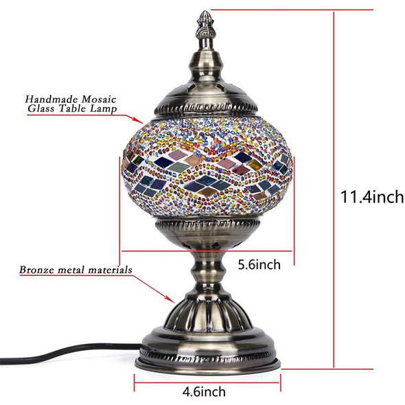 Mosaic Lamp-Handmade Turkish Mosaic Table Lamp for Room Decoration