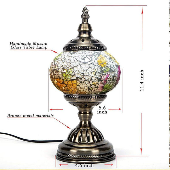 Mosaic Lamp-Handmade Turkish Mosaic Table Lamp for Room Decoration