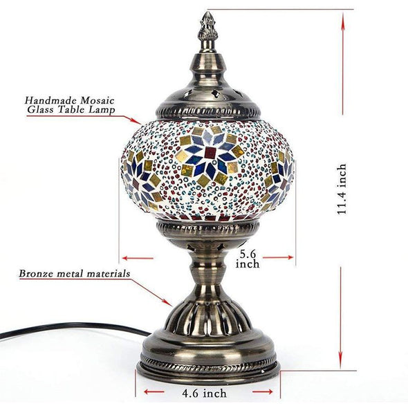 Mosaic Lamp-Handmade Turkish Mosaic Table Lamp for Room Decoration