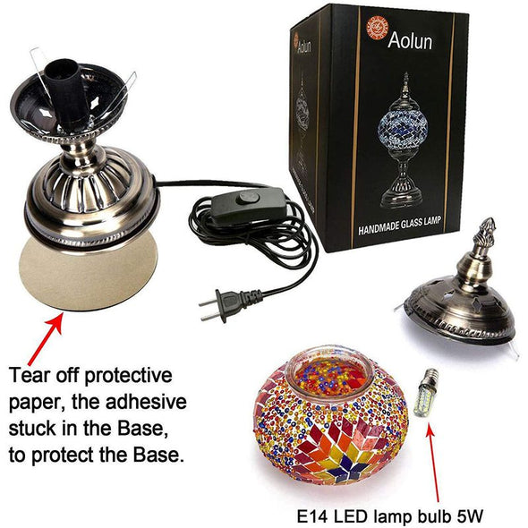 Mosaic Lamp-Handmade Turkish Mosaic Table Lamp for Room Decoration