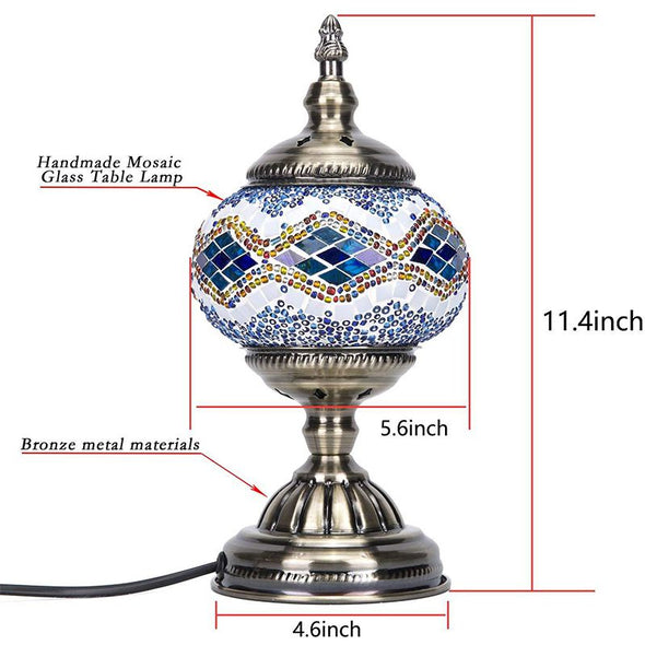 Mosaic Lamp-Handmade Turkish Mosaic Table Lamp for Room Decoration