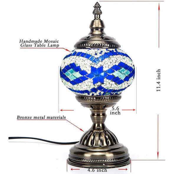 Mosaic Lamp-Handmade Turkish Mosaic Table Lamp for Room Decoration