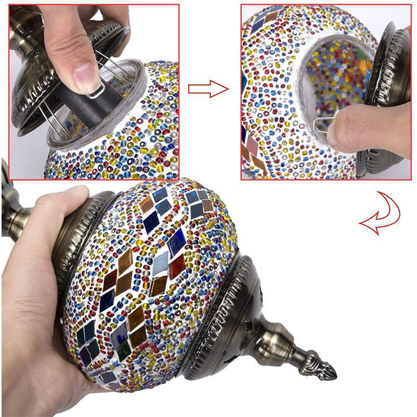 Mosaic Lamp-Handmade Turkish Mosaic Table Lamp for Room Decoration