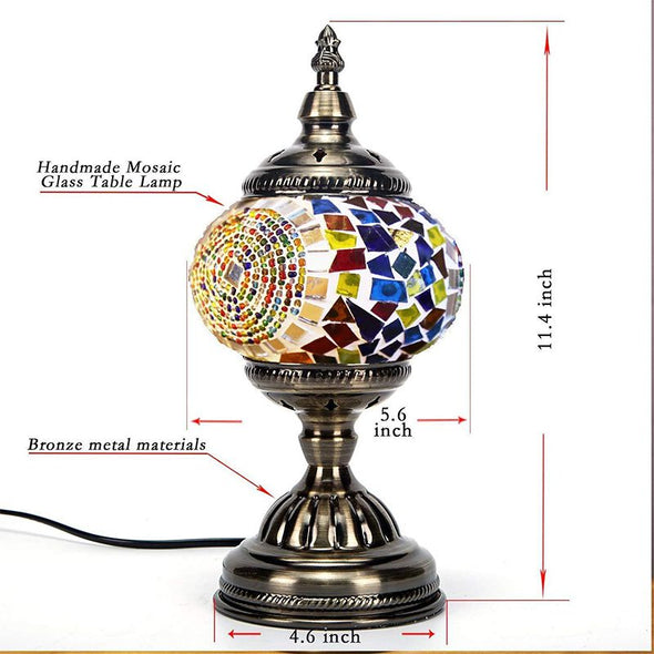 Mosaic Lamp-Handmade Turkish Mosaic Table Lamp for Room Decoration