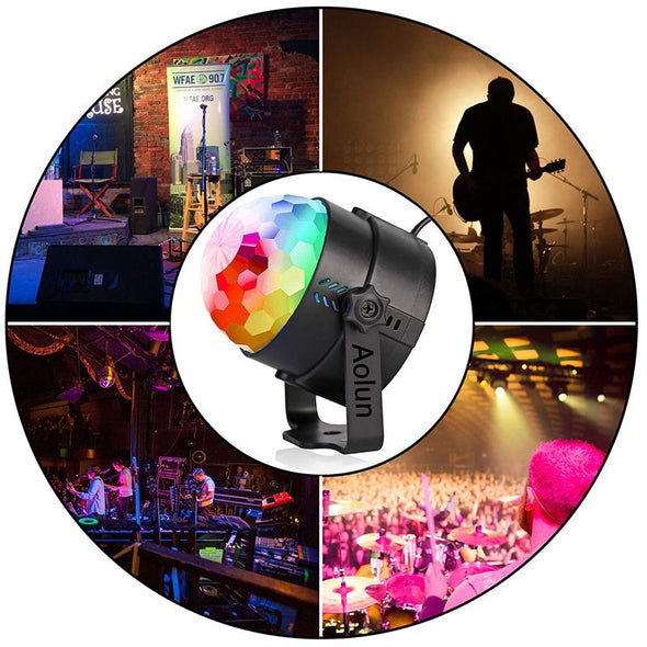 Home Party Lights,Disco Lights Sound Activated,Stage Lights-Multi Colors Rotating Magic LED Strobe Lights