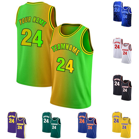 Custom Basketball Jersey, Personalized Team Uniforms Customize Sports Shirt Print Team Name & Number for Men/Kids/Youth