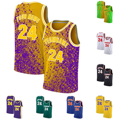 Custom Basketball Jersey, Personalized Team Uniforms Customize Sports Shirt Print Team Name & Number for Men/Kids/Youth