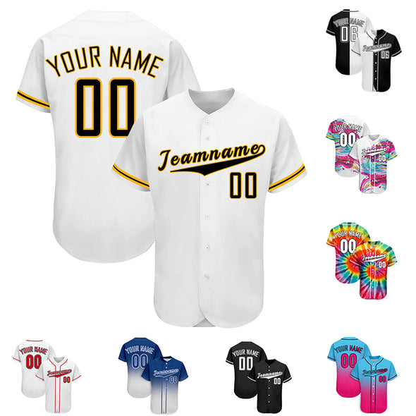 Custom Baseball Jersey, Personalized Tee Shirt Sports Uniforms Print Team Name Numbers for Men/Women/Kids