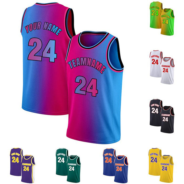 Custom Basketball Jersey, Personalized Team Uniforms Customize Sports Shirt Print Team Name & Number for Men/Kids/Youth