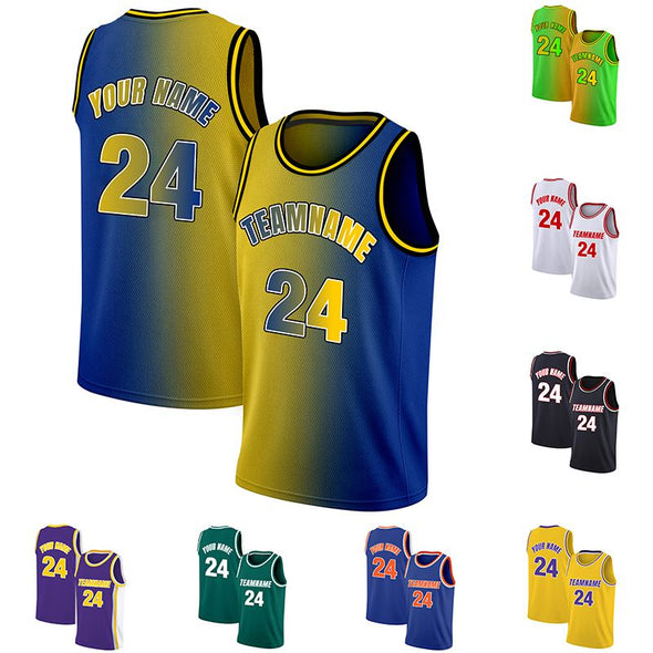 Custom Basketball Jersey, Personalized Team Uniforms Customize Sports Shirt Print Team Name & Number for Men/Kids/Youth