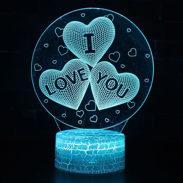 3D I LOVE YOU LED 7 Colors Change Acrylic Lamp For Christmas,Mother's Day