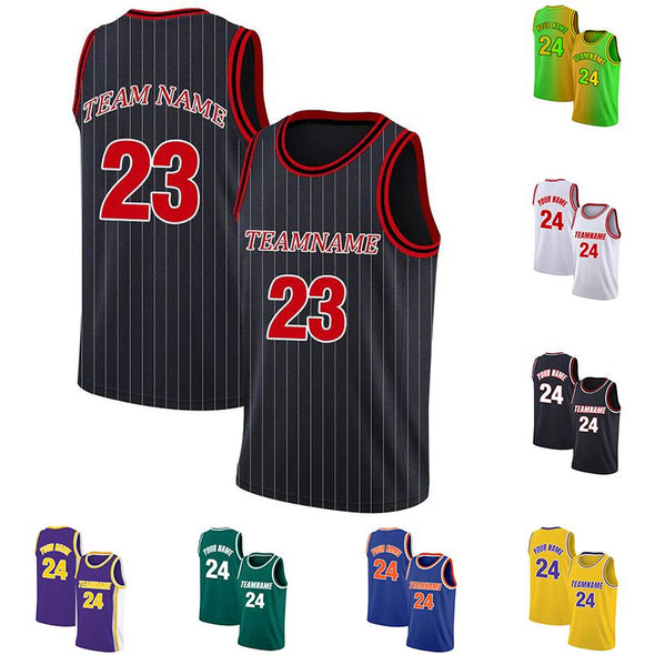 Custom Basketball Jersey, Personalized Team Uniforms Customize Sports Shirt Print Team Name & Number for Men/Kids/Youth