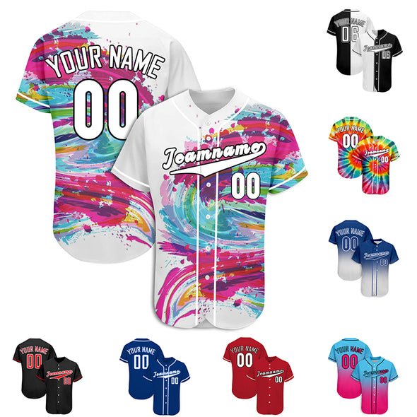 Custom Baseball Jersey, Personalized Tee Shirt Sports Uniforms Print Team Name Numbers for Men/Women/Kids