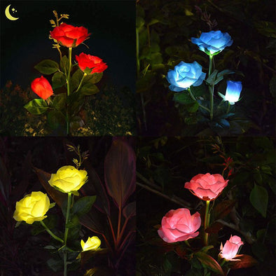 Rose Solar Powered Garden Decorations Lights