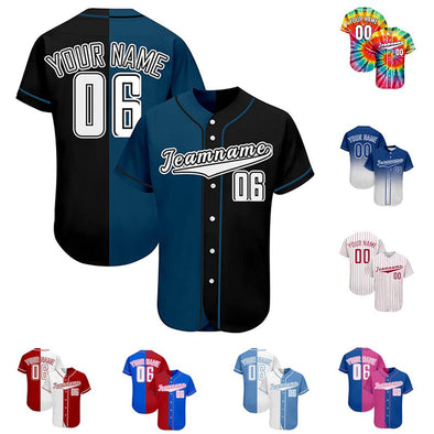 Custom Baseball Jersey Button Down, Personalized Printed Baseball Shirts Sports Uniform for Men Women Youth