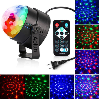 Home Party Lights,Disco Lights Sound Activated,Stage Lights-Multi Colors Rotating Magic LED Strobe Lights