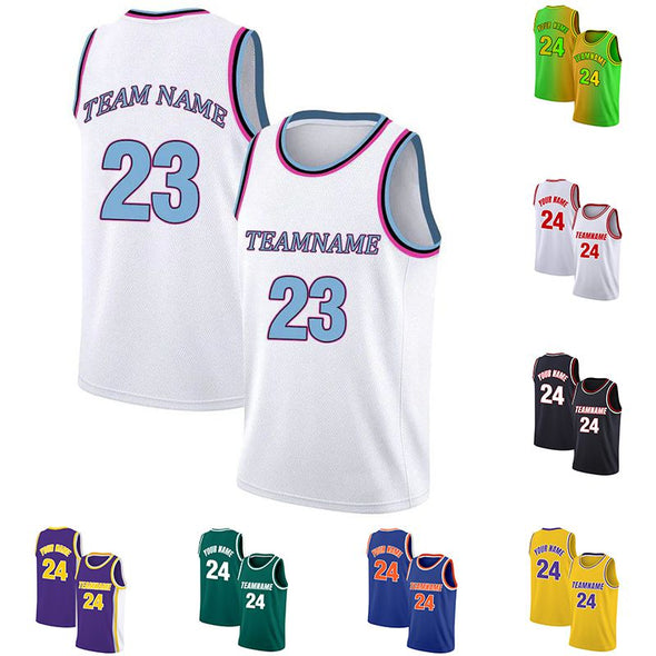 Custom Basketball Jersey, Personalized Team Uniforms Customize Sports Shirt Print Team Name & Number for Men/Kids/Youth