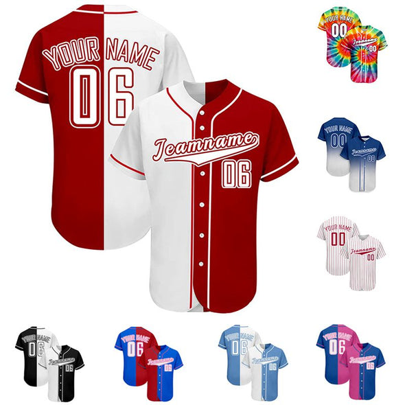 Custom Baseball Jersey Button Down, Personalized Printed Baseball Shirts Sports Uniform for Men Women Youth