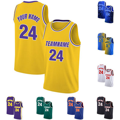 Custom Basketball Jersey, Personalized Team Uniforms Customize Sports Shirt Print Team Name & Number for Men/Kids/Youth