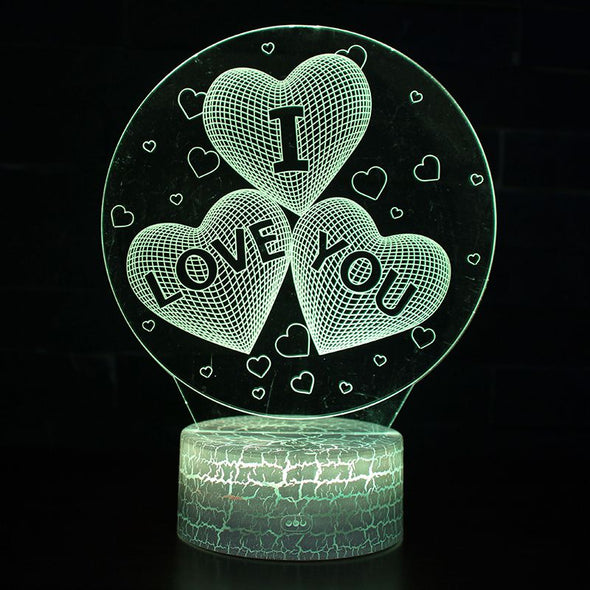 3D I LOVE YOU LED 7 Colors Change Acrylic Lamp For Christmas,Mother's Day