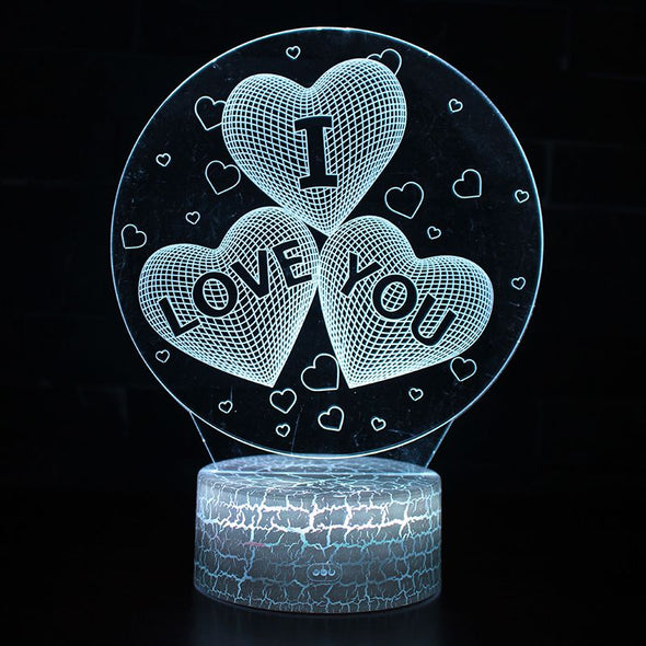 3D I LOVE YOU LED 7 Colors Change Acrylic Lamp For Christmas,Mother's Day