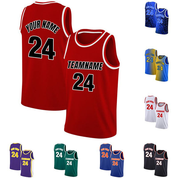 Custom Basketball Jersey, Personalized Team Uniforms Customize Sports Shirt Print Team Name & Number for Men/Kids/Youth