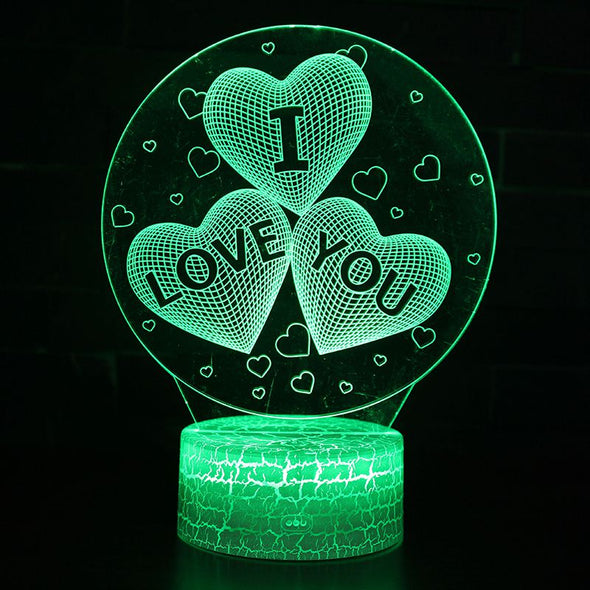 3D I LOVE YOU LED 7 Colors Change Acrylic Lamp For Christmas,Mother's Day