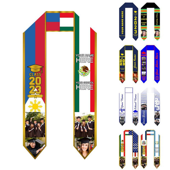 Custom Graduation Stoles, Personalized Graduation Sash 2023-72 In