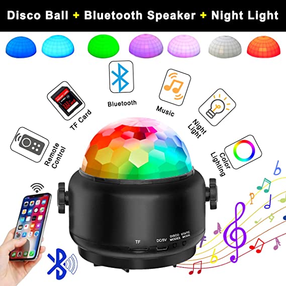 Home Disco Lights Bluetooth Speaker,USB Party Lights Sound Activated