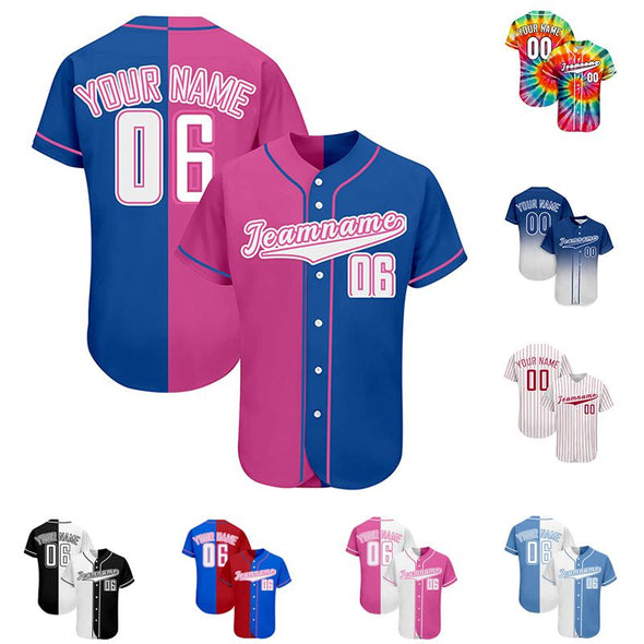 Custom Baseball Jersey Button Down, Personalized Printed Baseball Shirts Sports Uniform for Men Women Youth