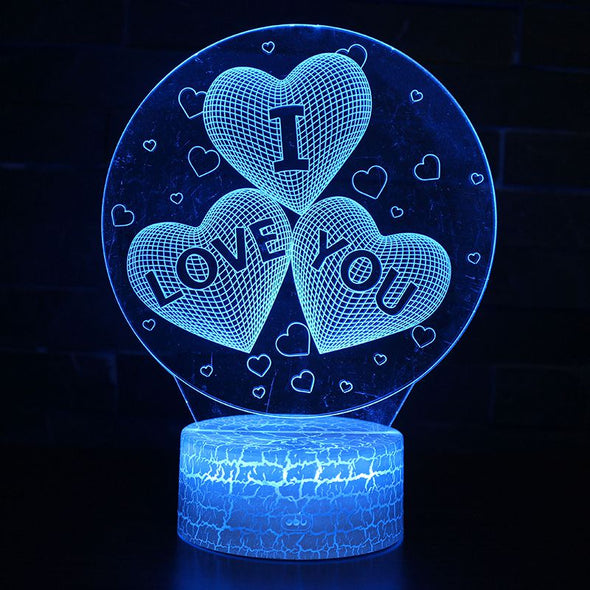 3D I LOVE YOU LED 7 Colors Change Acrylic Lamp For Christmas,Mother's Day