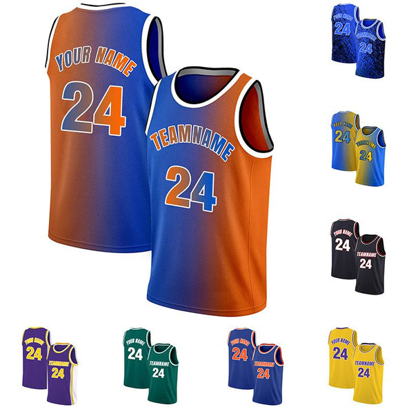 Custom Basketball Jersey, Personalized Team Uniforms Customize Sports Shirt Print Team Name & Number for Men/Kids/Youth