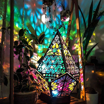 Polar Star Floor Lamp, LED Vintage Bohemian Accent Colorful Floor Lamps