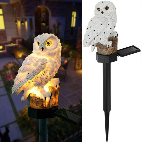 Garden Solar Lights, Owl Shape Waterproof LED Outdoor Lights-White