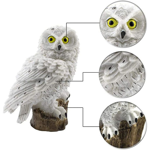 Garden Solar Lights, Owl Shape Waterproof LED Outdoor Lights-White