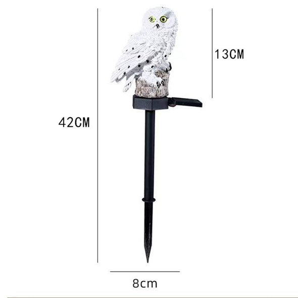 Garden Solar Lights, Owl Shape Waterproof LED Outdoor Lights-White