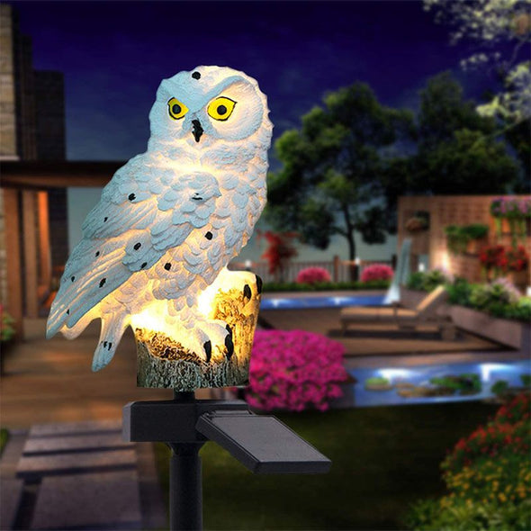 Garden Solar Lights, Owl Shape Waterproof LED Outdoor Lights-White