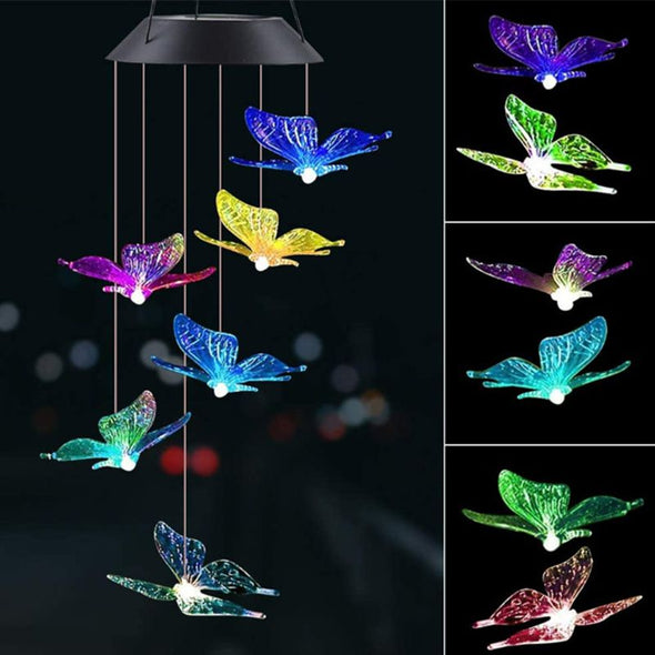 Angel Solar Wind Chimes, Color Changing Solar Powered Mobile Hanging Chimes