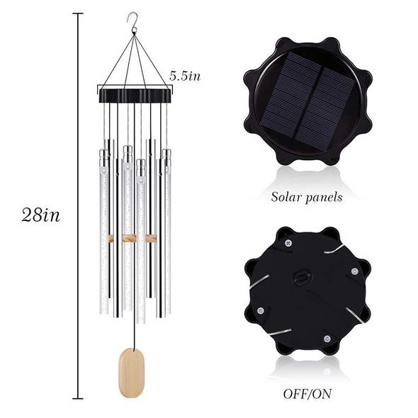 Solar Wind Chimes Light Outdoor, Wind Chimes with Colorful Light