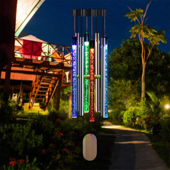 Solar Wind Chimes Light Outdoor, Wind Chimes with Colorful Light