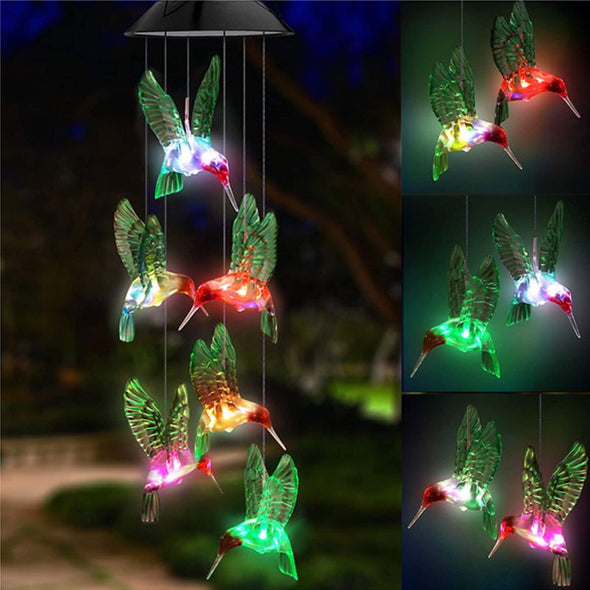 Angel Solar Wind Chimes, Color Changing Solar Powered Mobile Hanging Chimes