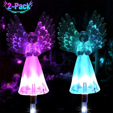 Solar Angel Lights, Garden Angel Light Gifts for Mom, Angel Landscape Path Lights